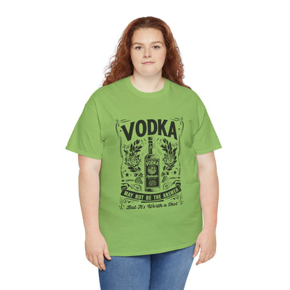 Unisex Heavy Cotton Tee (Vodka - Worth a Shot)