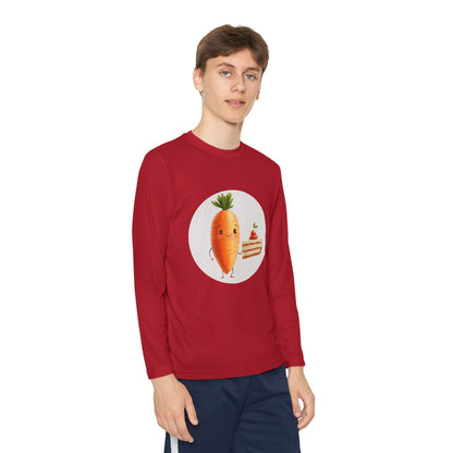 Youth Long Sleeve Competitor Tee (Carrot Cake)