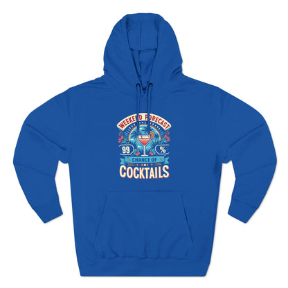 Three-Panel Fleece Hoodie (99% Chance of Cocktails)