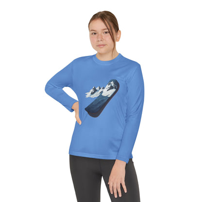 Youth Long Sleeve Competitor Tee (Mountain Snowboard)