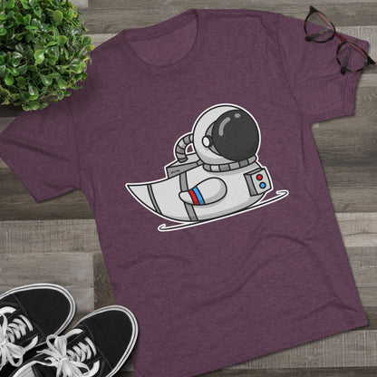 Unisex Tri-Blend Crew Tee (Astronaut Duck)
