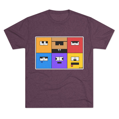 Unisex Tri-Blend Crew Tee (Emotion Blocks)