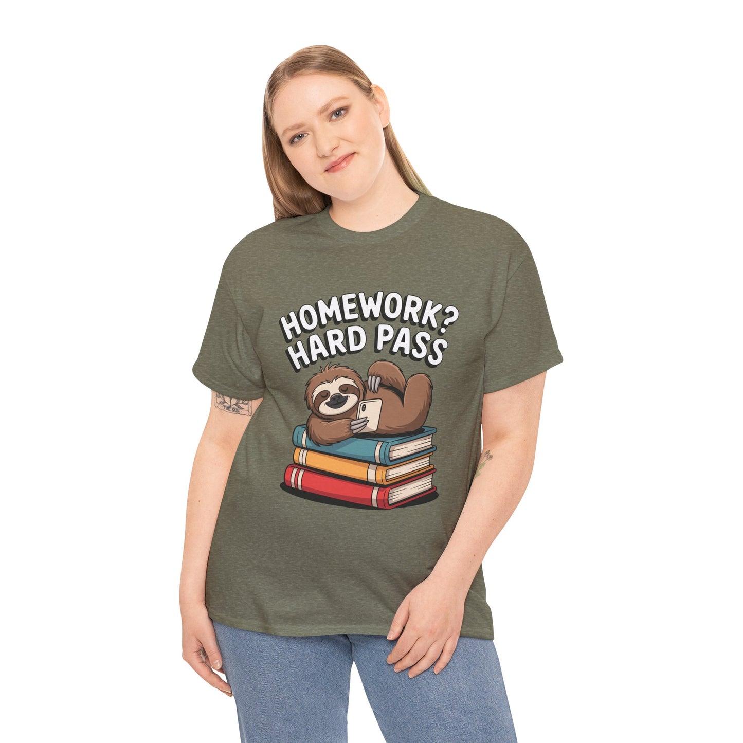 Unisex Heavy Cotton Tee (Homework? Hard Pass)