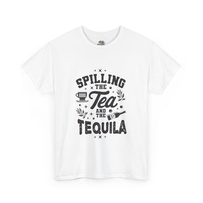 Unisex Heavy Cotton Tee (Spill Tea & Tequila)