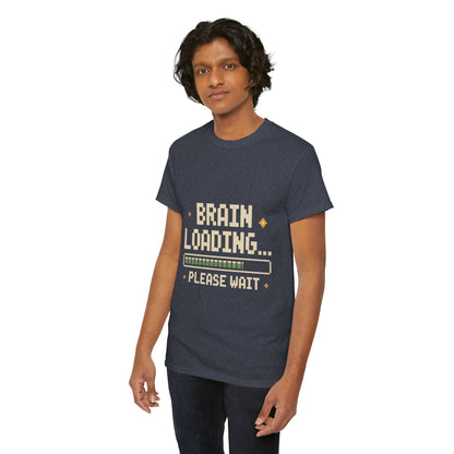 Unisex Heavy Cotton Tee (Brain Loading...Please Wait)