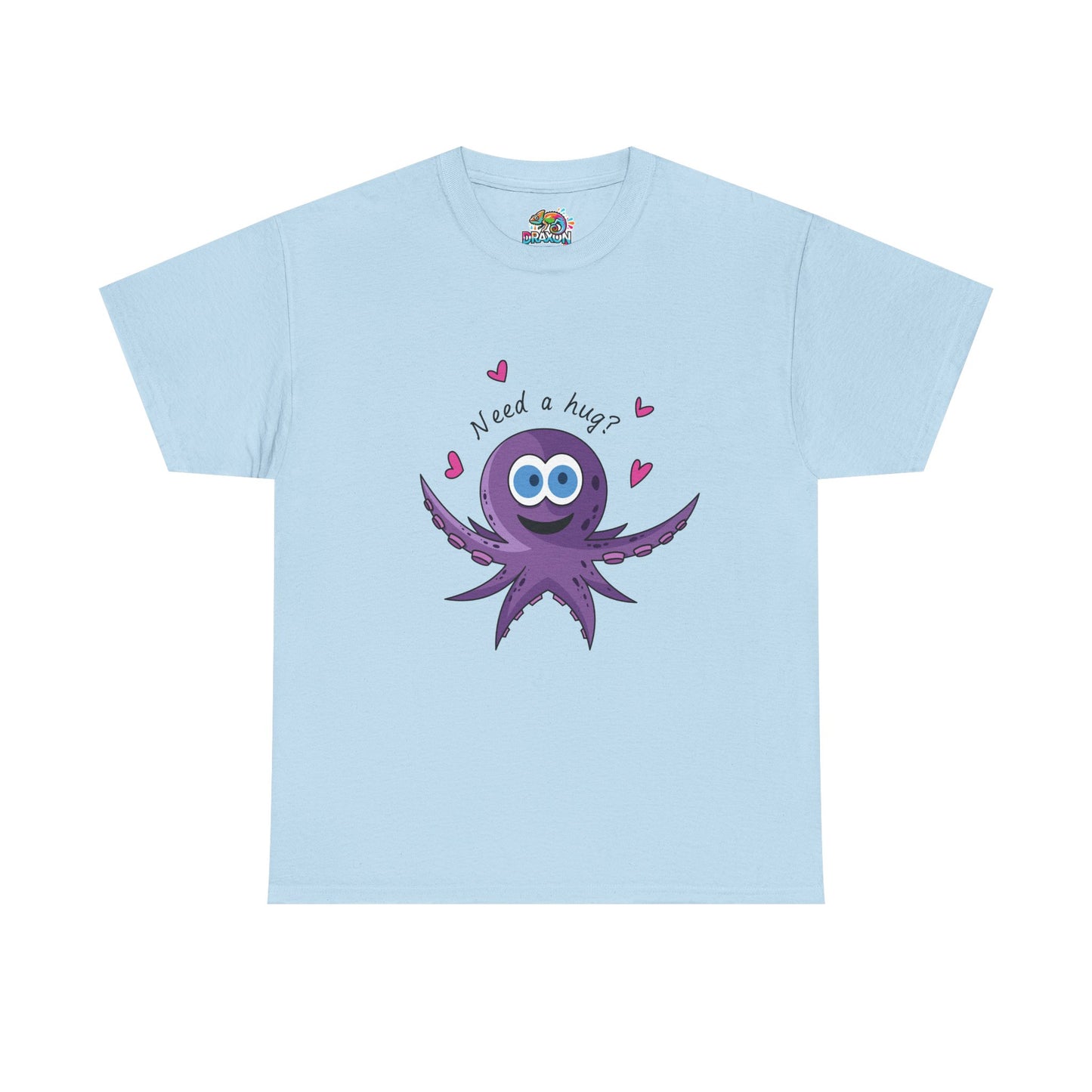 Unisex Heavy Cotton Tee (Octopus Hug)