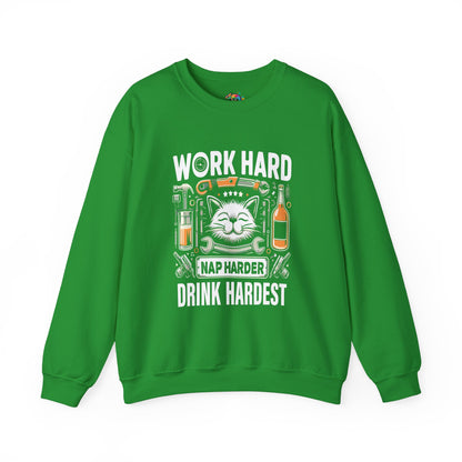 Unisex Heavy Blend™ Crewneck Sweatshirt (Work, Nap & Drink Hard)