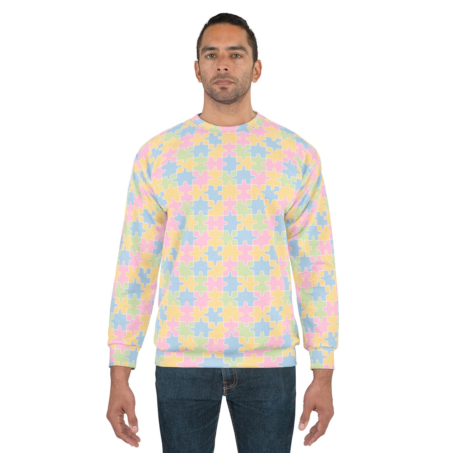 Unisex Sweatshirt (Pastel Puzzle)