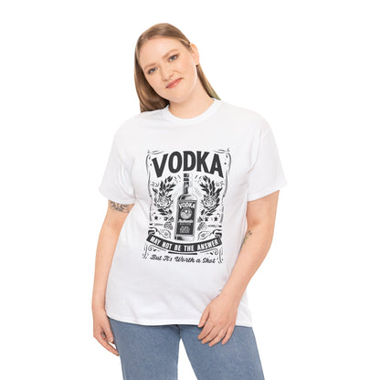 Unisex Heavy Cotton Tee (Vodka - Worth a Shot)