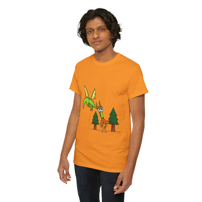 Unisex Heavy Cotton Tee (Flaming Dragon)