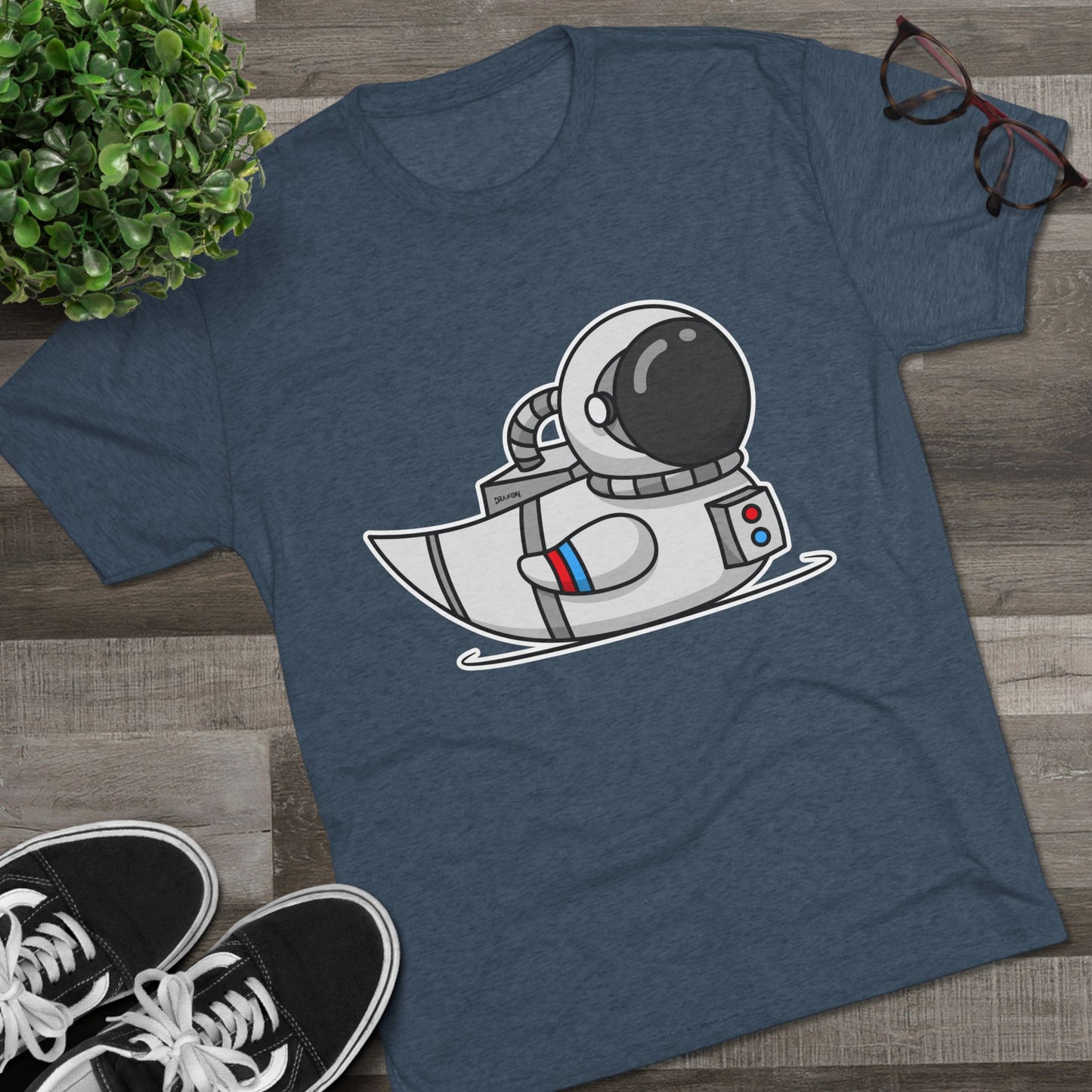 Unisex Tri-Blend Crew Tee (Astronaut Duck)
