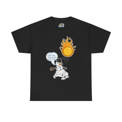 Unisex Heavy Cotton Tee (Melting Snowman)