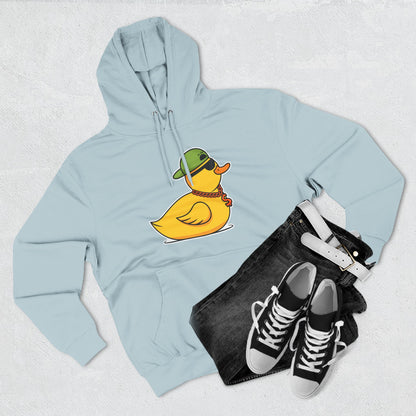 Three-Panel Fleece Hoodie (Gangster Duck)