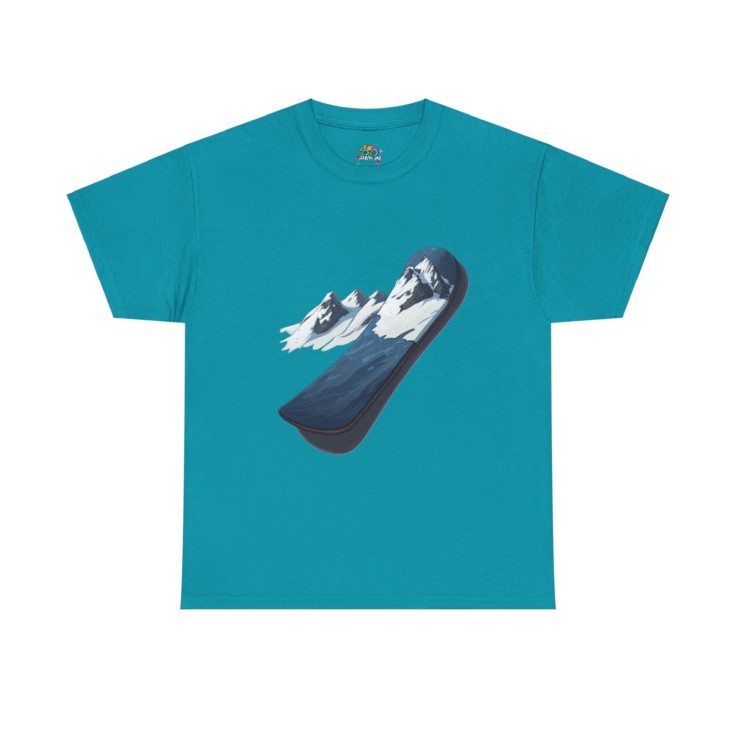 Unisex Heavy Cotton Tee (Mountain Snowboard)