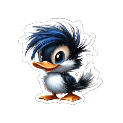 Die-Cut Stickers | Perfect for Laptops & Travel Decor (Blue Hair Duck)