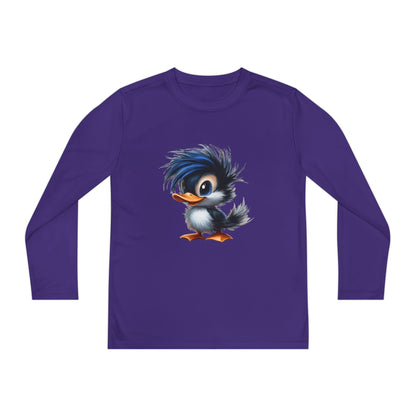 Youth Long Sleeve Competitor Tee (Blue Hair Duck)