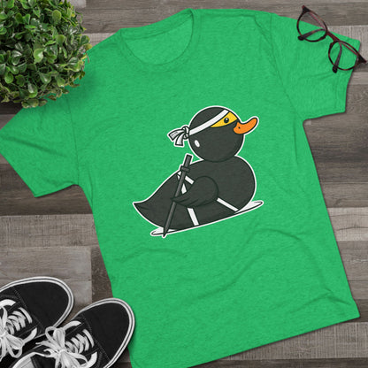 Unisex Tri-Blend Crew Tee (Ninja Duck)
