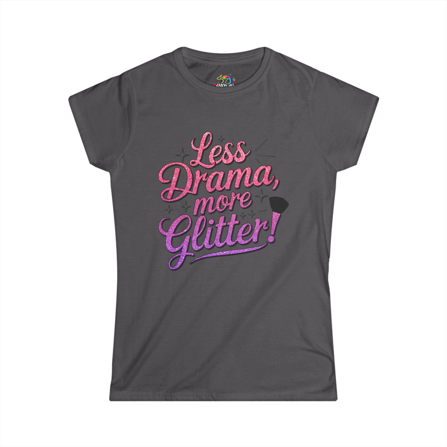 Women's Softstyle Tee (Less Drama More Glitter)