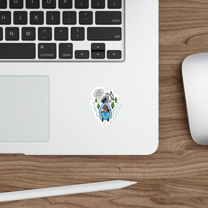 Die-Cut Stickers | Vibrant Art for Personalization (I'm not made for this - Snowmobiler)