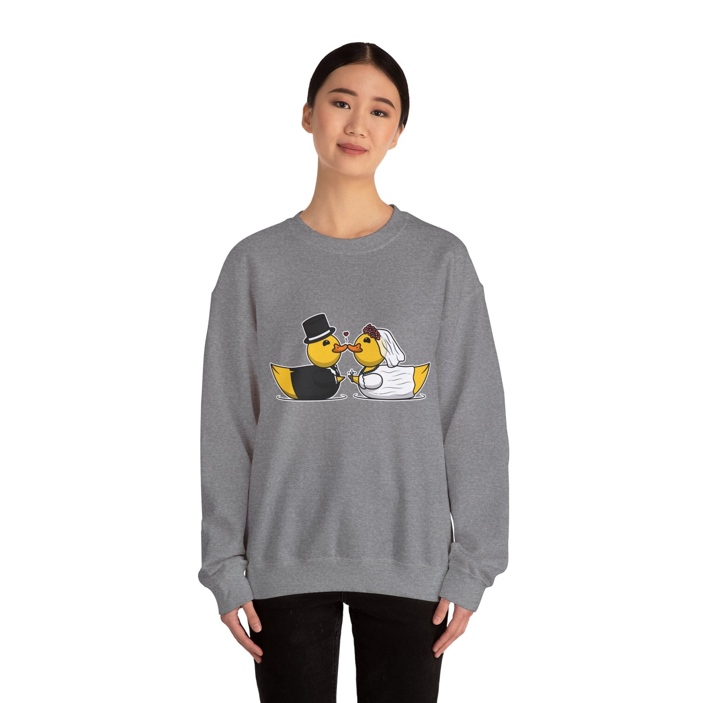 Unisex Heavy Blend™ Crewneck Sweatshirt (Wedding Ducks)