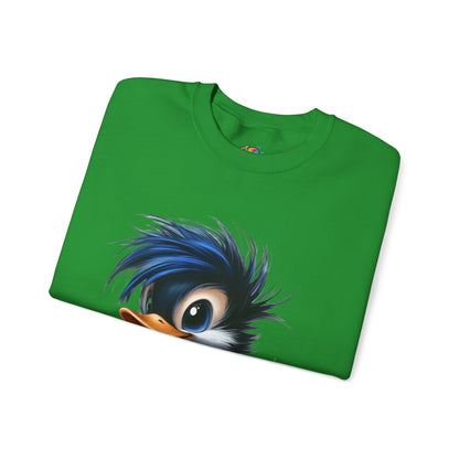 Unisex Heavy Blend™ Crewneck Sweatshirt (Blue Hair Duck)