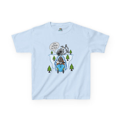 Kids Heavy Cotton T-Shirt (I'm not made for this - Snowmobiler)