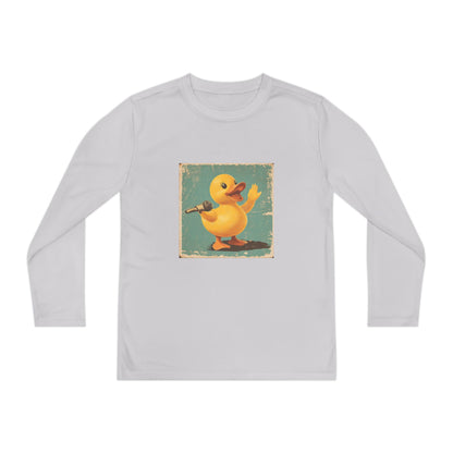 Youth Long Sleeve Competitor Tee (Karaoke Duck)