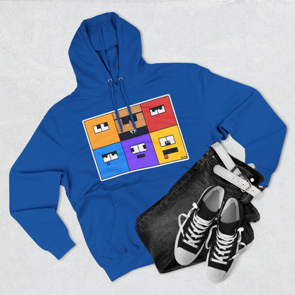 Three-Panel Fleece Hoodie (Emotion Blocks)