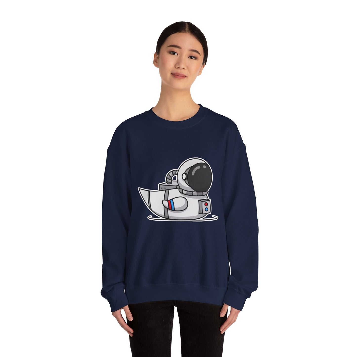 Unisex Heavy Blend™ Crewneck Sweatshirt (Astronaut Duck)