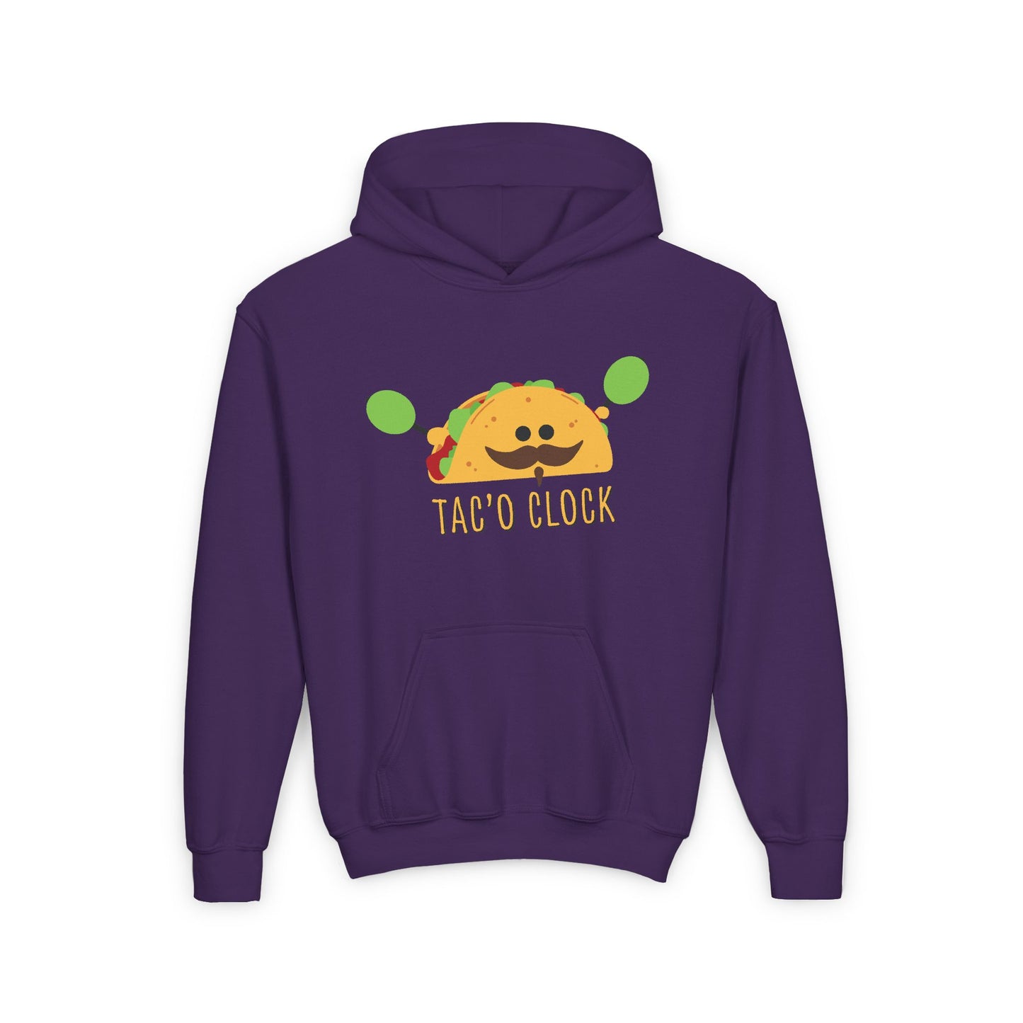 Youth Heavy Blend Hooded Sweatshirt (Tac'O Clock)