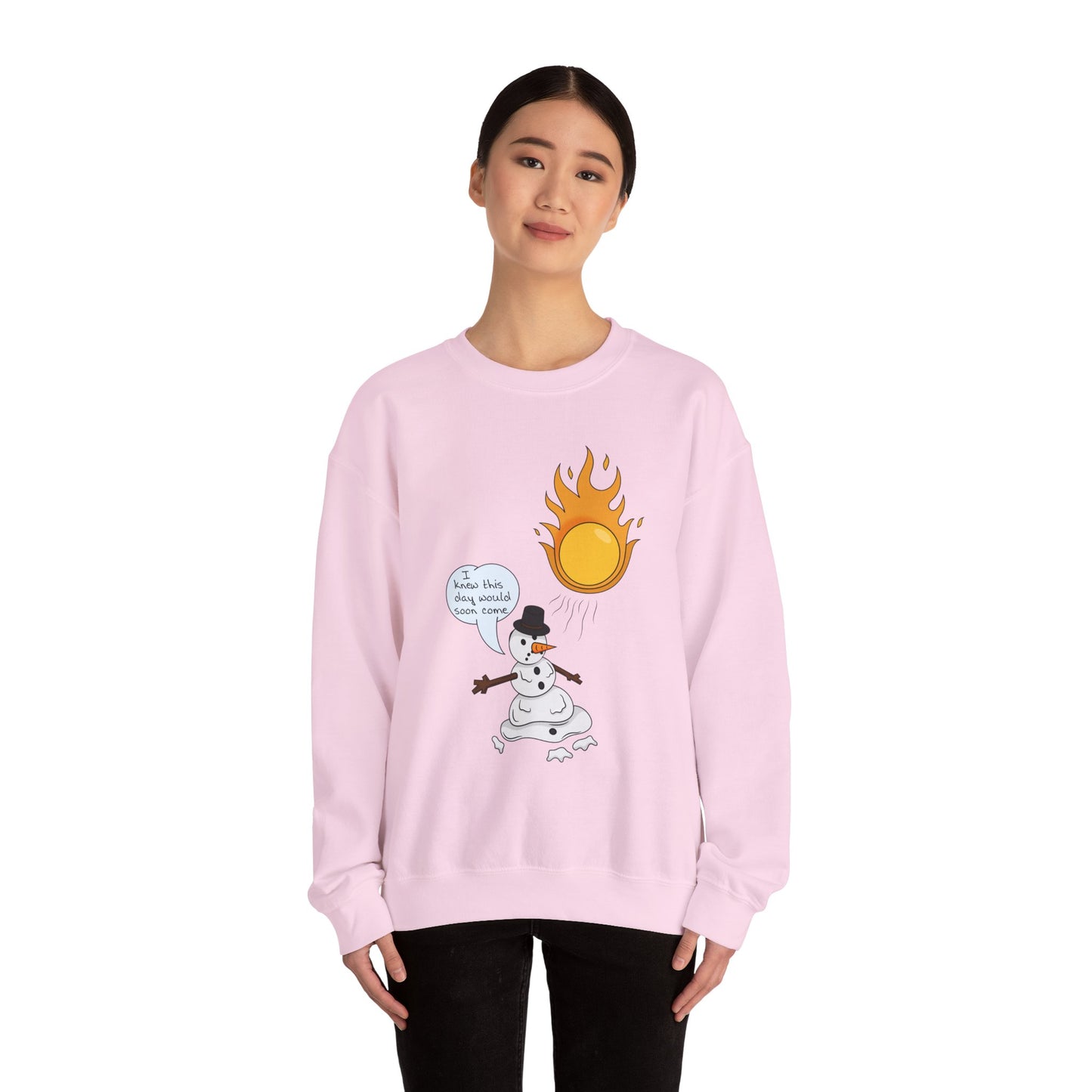 Unisex Heavy Blend™ Crewneck Sweatshirt (Melting Snowman)
