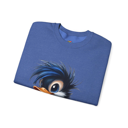 Unisex Heavy Blend™ Crewneck Sweatshirt (Blue Hair Duck)