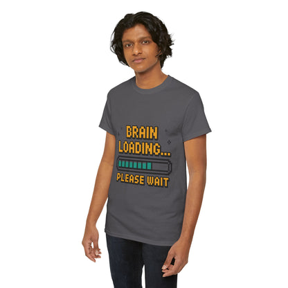 Unisex Heavy Cotton Tee (Brain Loading...Please Wait)