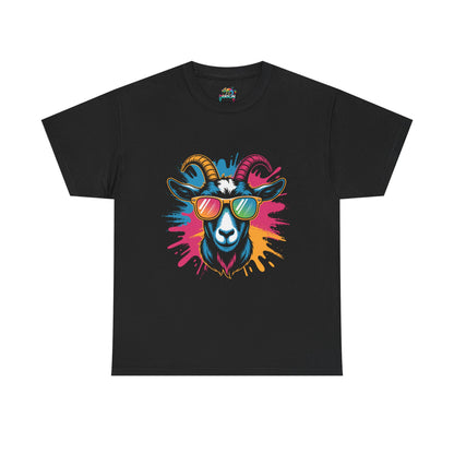 Unisex Heavy Cotton Tee (Colorful Goat)