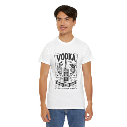 Unisex Heavy Cotton Tee (Vodka - Worth a Shot)