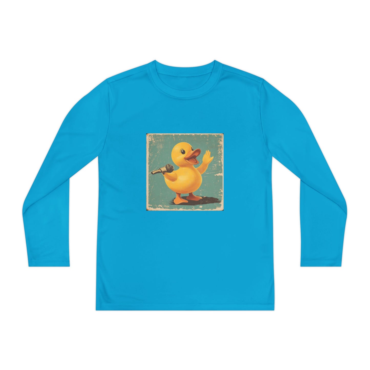 Youth Long Sleeve Competitor Tee (Karaoke Duck)