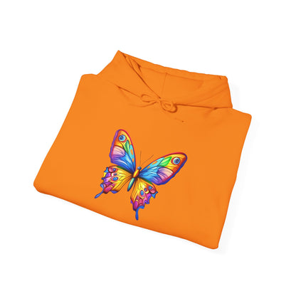 Unisex Heavy Blend™ Hooded Sweatshirt (Colorful Butterfly)