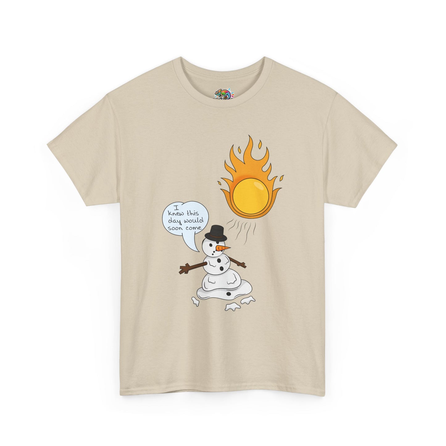 Unisex Heavy Cotton Tee (Melting Snowman)