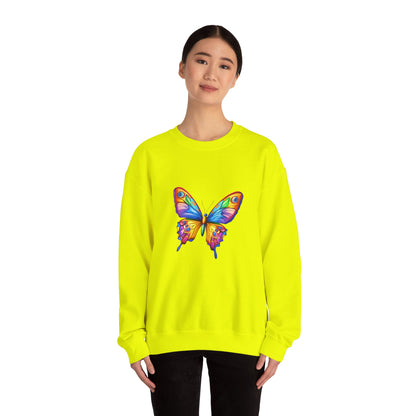 Unisex Heavy Blend™ Crewneck Sweatshirt (Colorful Butterfly)