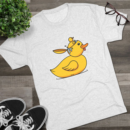 Unisex Tri-Blend Crew Tee (Duck Bird Brain)