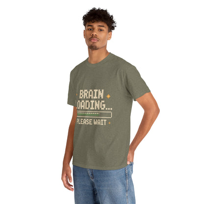 Unisex Heavy Cotton Tee (Brain Loading...Please Wait)