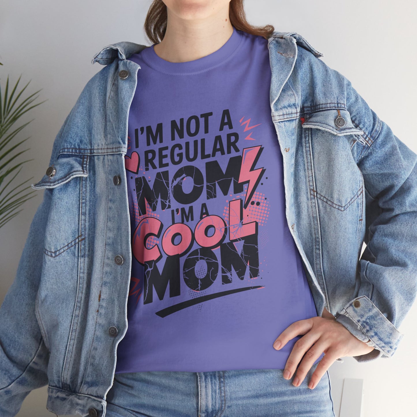 Unisex Heavy Cotton Tee (I'm Not a Regular Mom, I'm a Cool Mom)