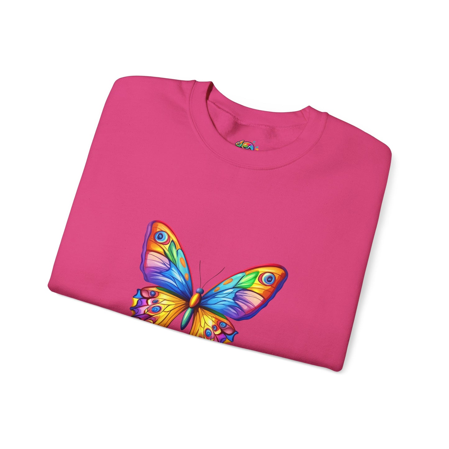 Unisex Heavy Blend™ Crewneck Sweatshirt (Colorful Butterfly)