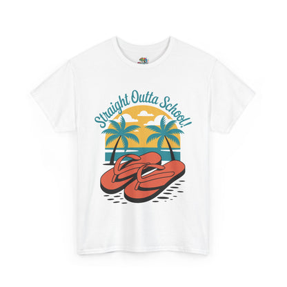 Unisex Heavy Cotton Tee (Straight Outta School)