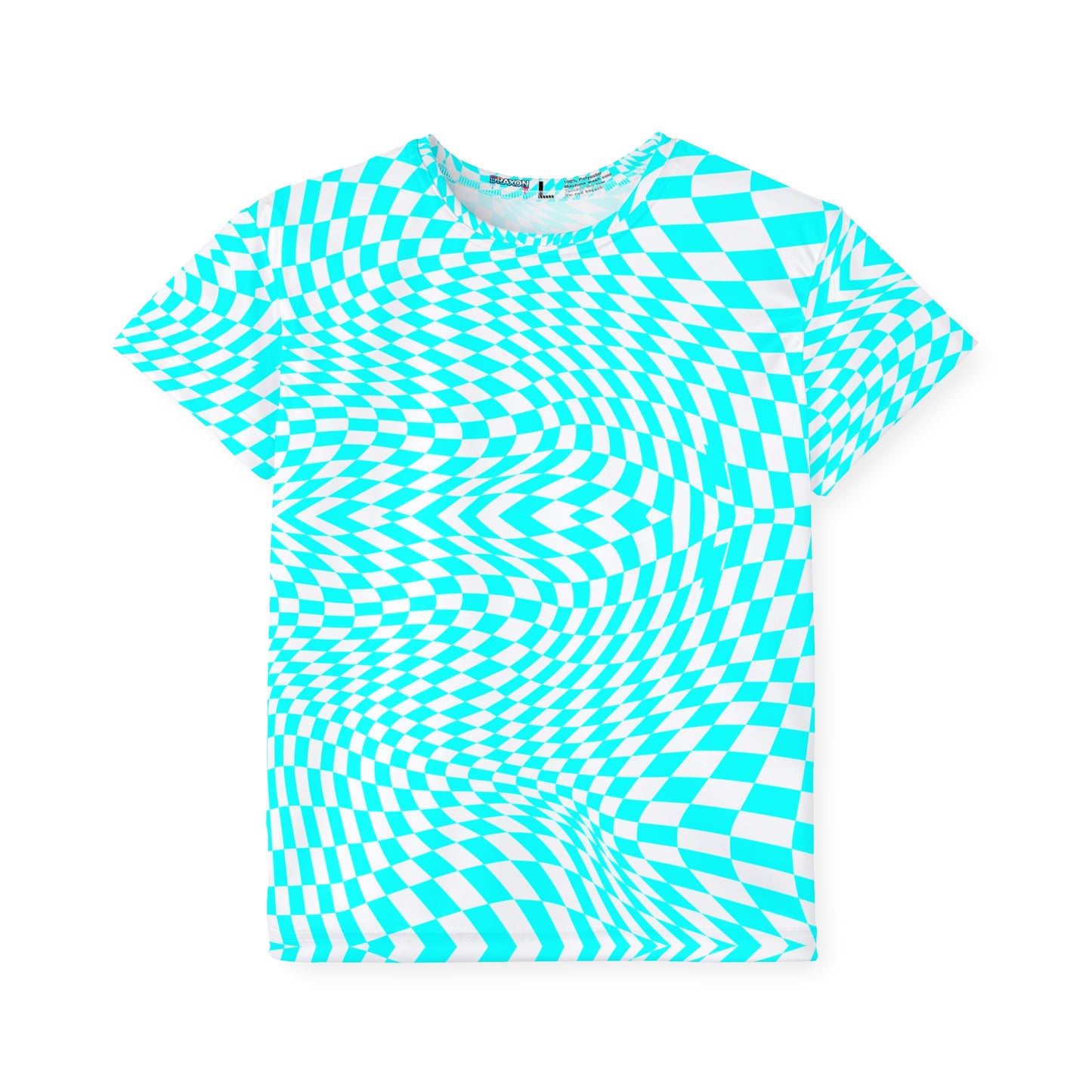 Kids Sports Jersey (Cyan Pixels)