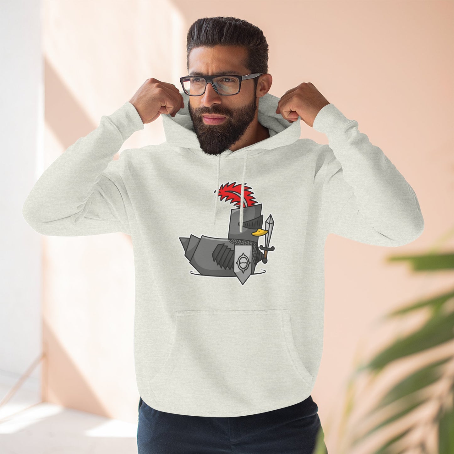 Three-Panel Fleece Hoodie (Knight Duck)