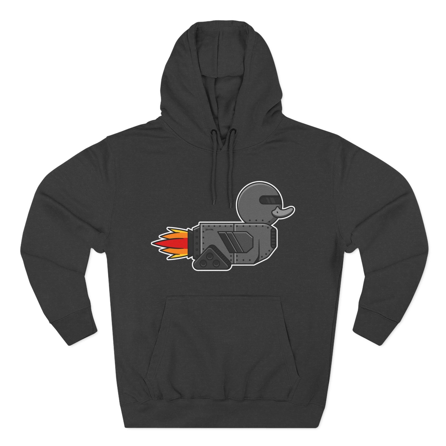 Three-Panel Fleece Hoodie (Robot Duck)