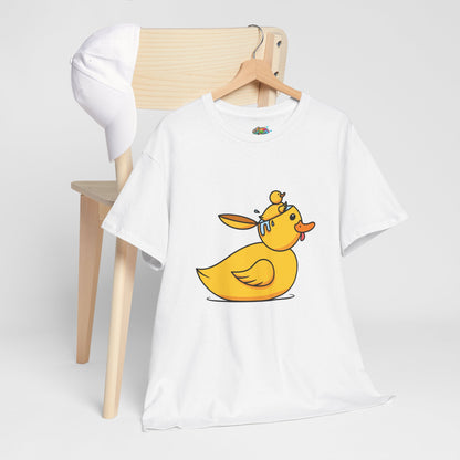 Unisex Heavy Cotton Tee (Duck Bird Brain)