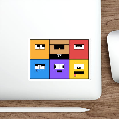 Die-Cut Stickers | Vibrant Art for Personalization (Emotion Blocks)