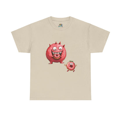 Unisex Heavy Cotton Tee (Donut Monster eating Donut)